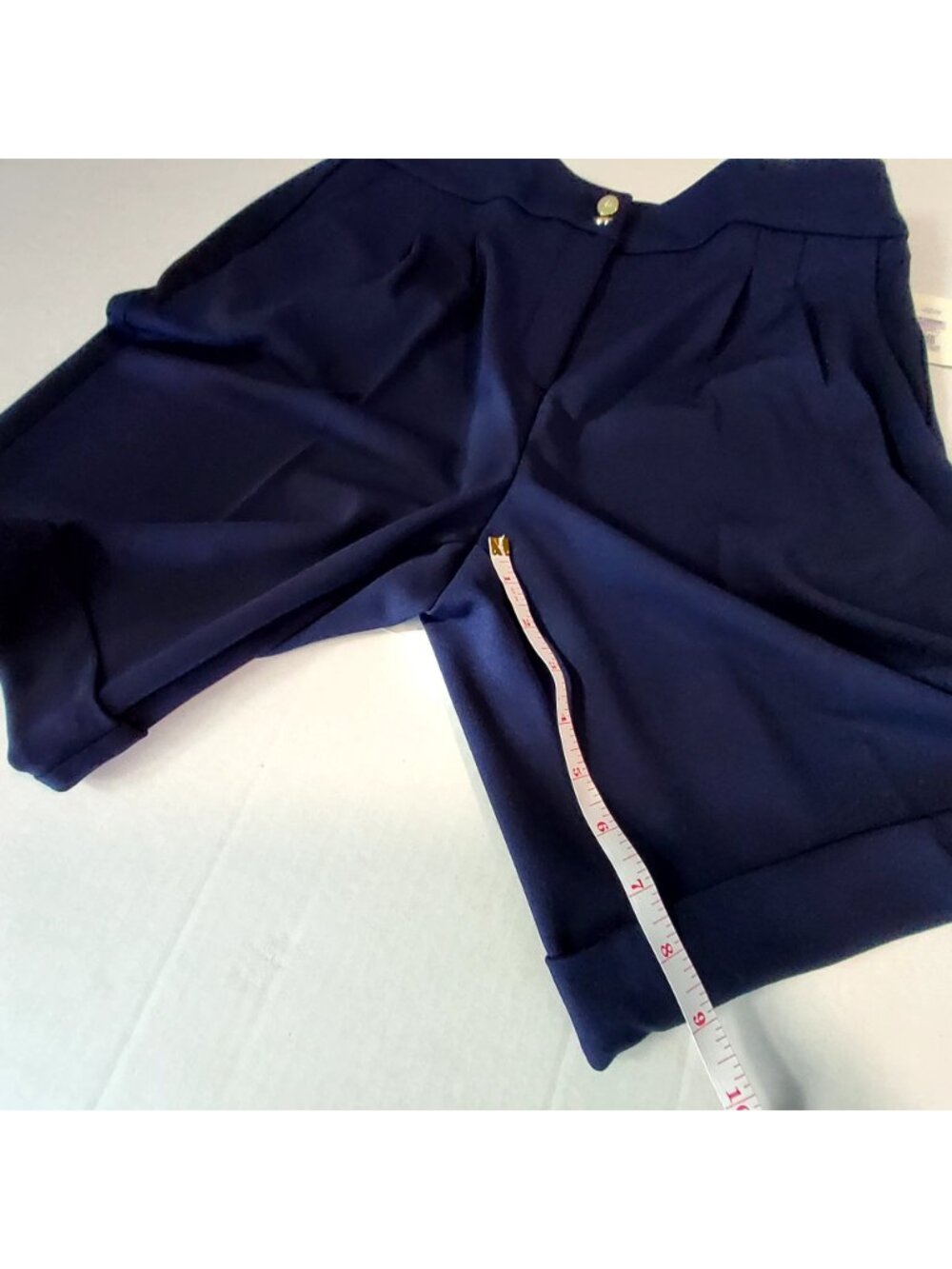 Anne Klein Womens Bermuda Shorts Navy Size 6 Zip closure Polyester/Elastane - Picture 5 of 16